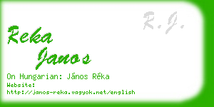 reka janos business card