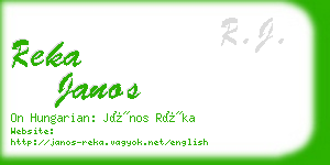 reka janos business card